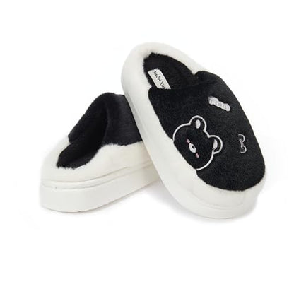 JOMIX Pantofole da Donna Invernali in Pelliccia Sintetica con Motivo Orsetto MD9630