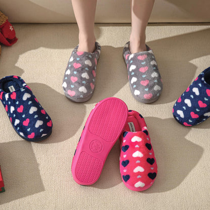 JOMIX Pantofole Donna Invernali Calde Ciabatte Ragazze Pelose con Cuoricini