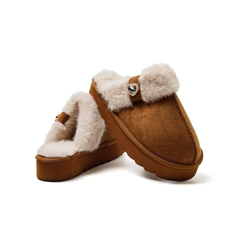 JOMIX Pantofole Donna Invernali Chiusi Ciabatte Pelose Calde da Casa Babbucce Comodo da Inverno MD1008