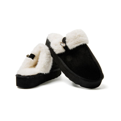 JOMIX Pantofole Donna Invernali Chiusi Ciabatte Pelose Calde da Casa Babbucce Comodo da Inverno MD1008