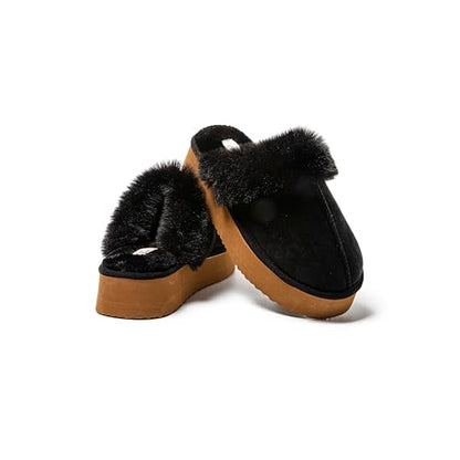 JOMIX Pantofole Donna Invernali Chiusi Ciabatte Pelose Calde da Casa Babbucce Comodo da Inverno MD1035