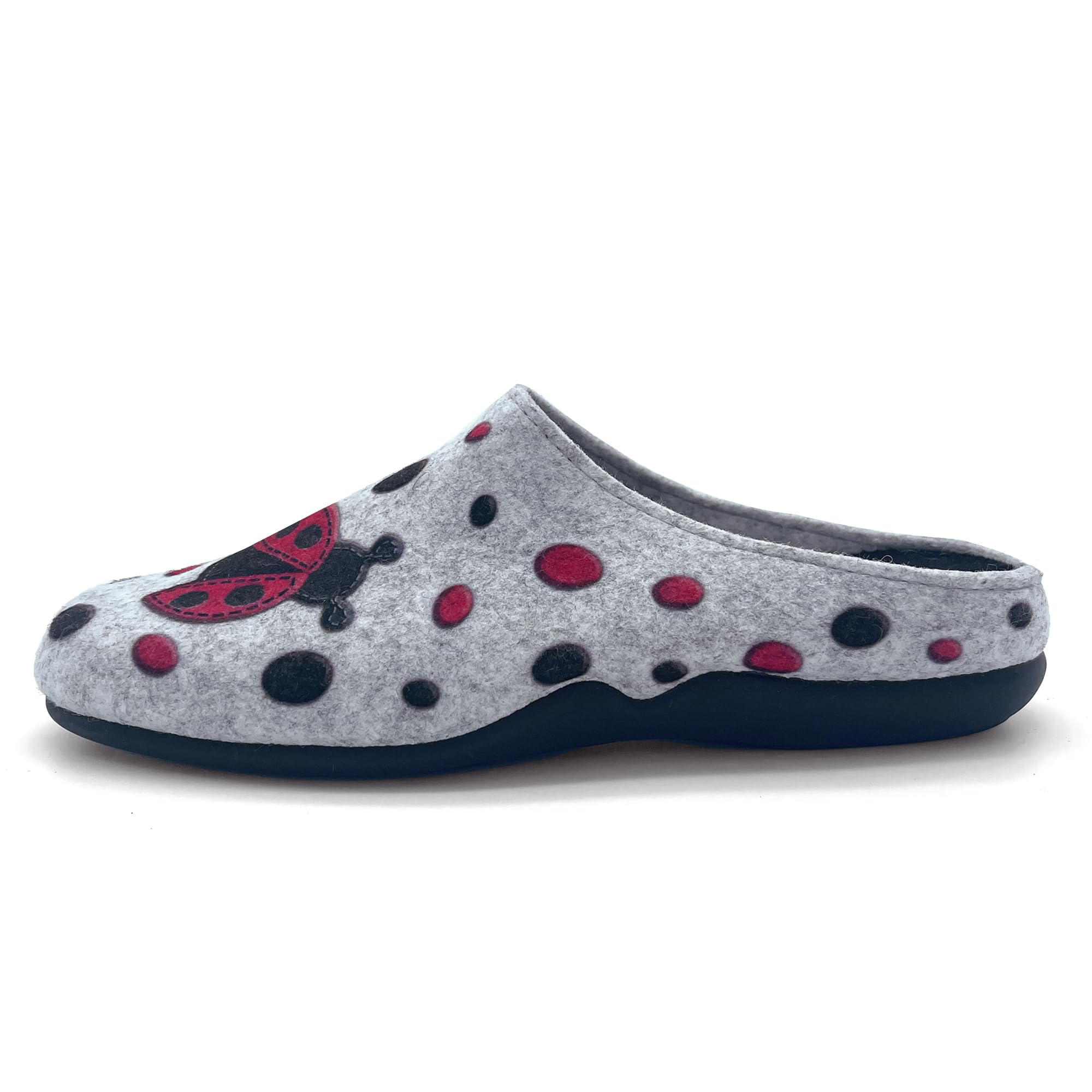 JOMIX Pantofole Donna Invernali Ciabatte Feltro da Casa con Stampa Animale Made in Spagna