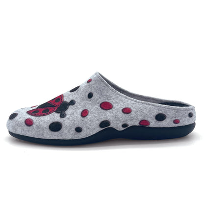 JOMIX Pantofole Donna Invernali Ciabatte Feltro da Casa con Stampa Animale Made in Spagna