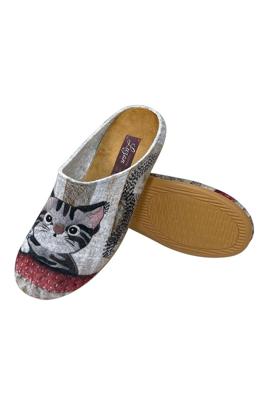 JOMIX Pantofole Donna Invernali Ciabatte Feltro da Casa con Stampa Animale Made in Spagna JX0001 JX0002 JX0003 JX0004 JX0005