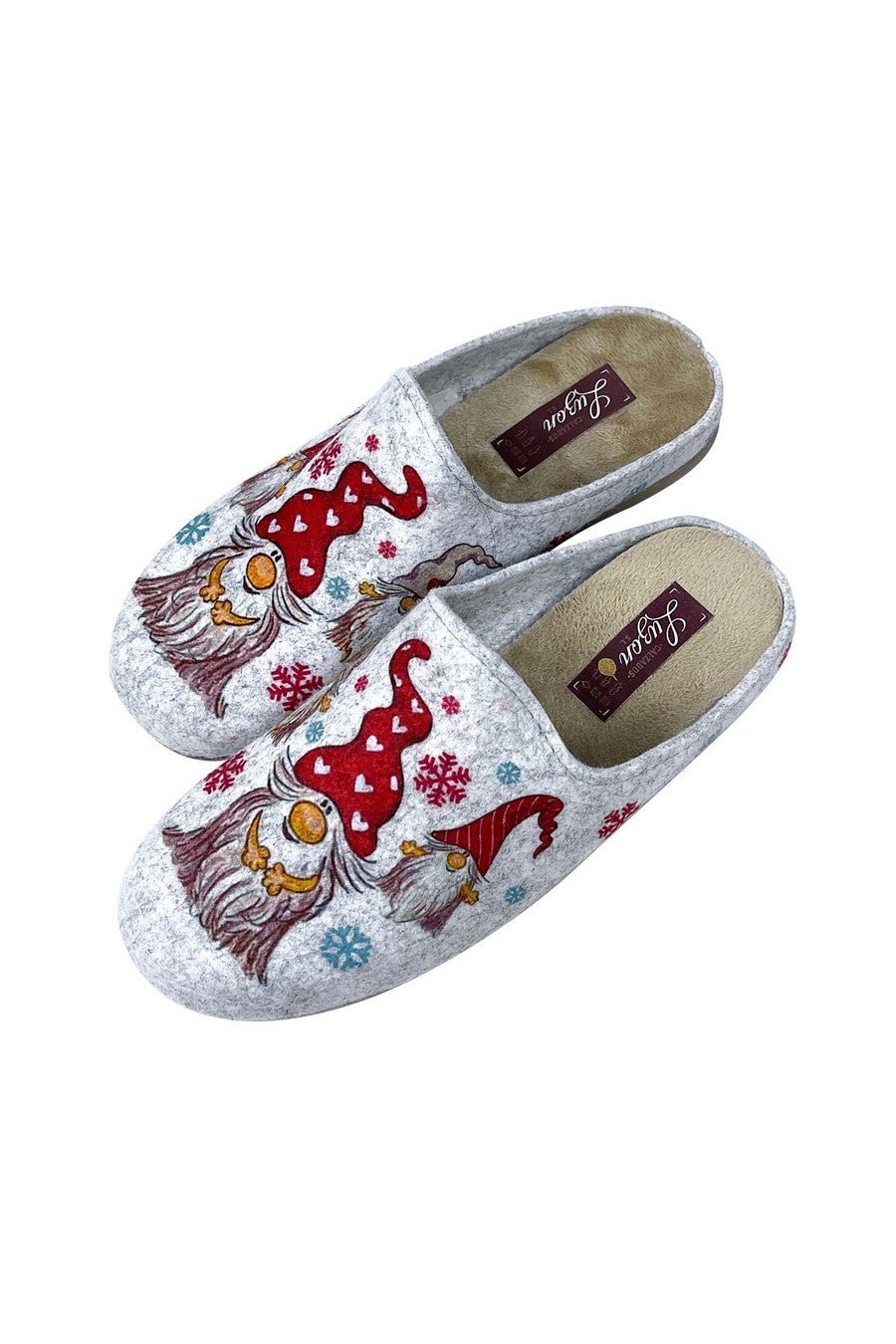 JOMIX Pantofole Donna Invernali Ciabatte Feltro da Casa con Stampa Animale Made in Spagna JX0001 JX0002 JX0003 JX0004 JX0005