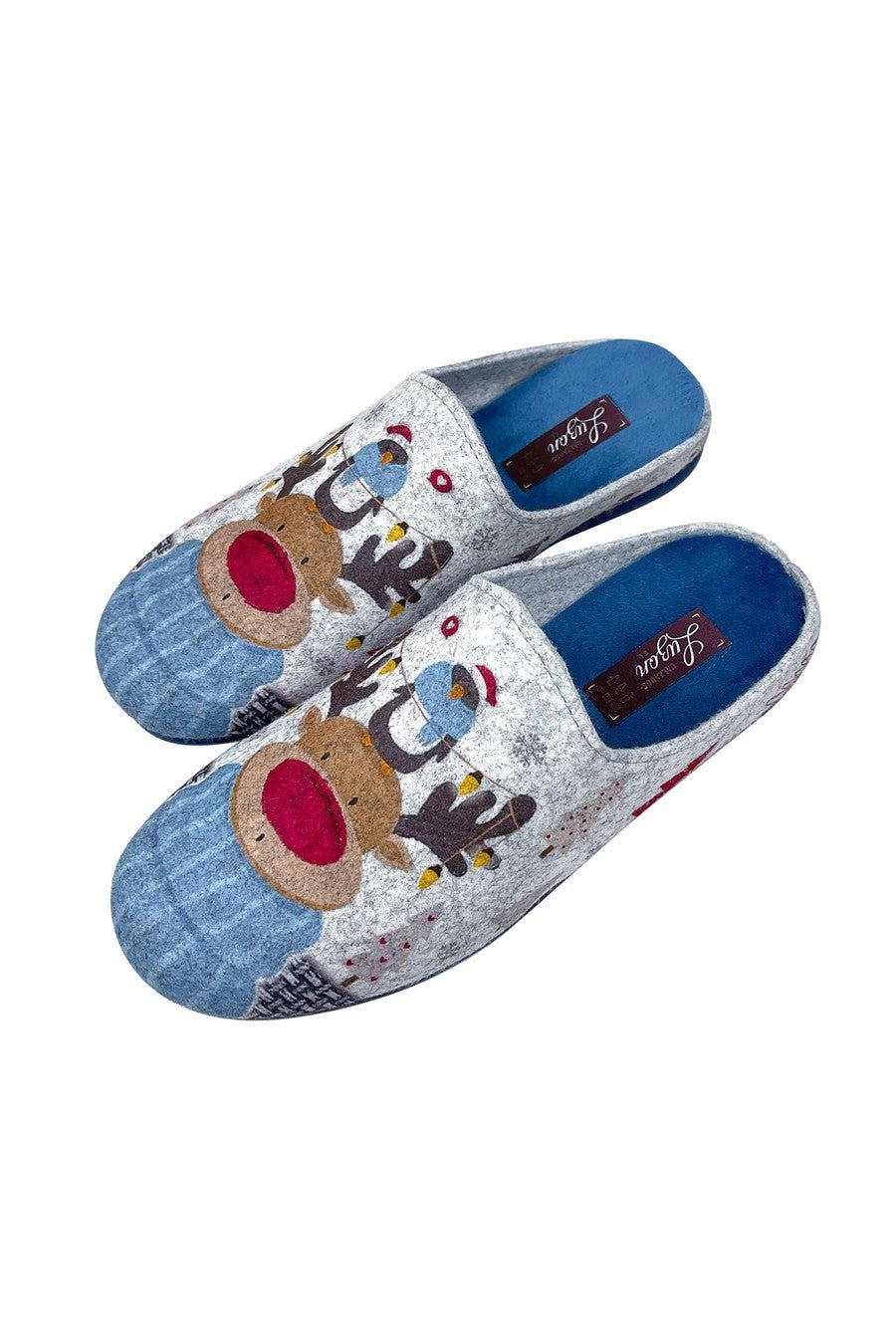 JOMIX Pantofole Donna Invernali Ciabatte Feltro da Casa con Stampa Animale Made in Spagna JX0001 JX0002 JX0003 JX0004 JX0005