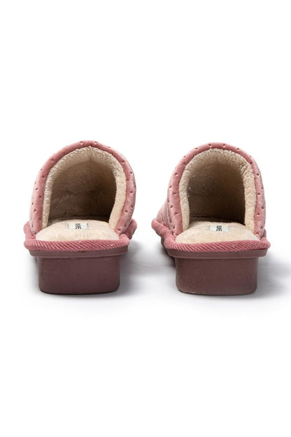 JOMIX Pantofole Donna Invernali Ciabatte Pelose Calde da Casa Pantofole Eleganti con Tacco Zeppa Decorate Cuore MD8567