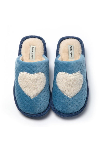 JOMIX Pantofole Donna Invernali Ciabatte Pelose Calde da Casa Pantofole Eleganti con Tacco Zeppa Decorate Cuore MD8567