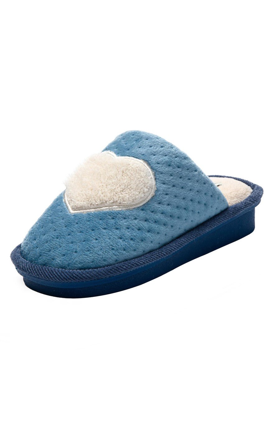 JOMIX Pantofole Donna Invernali Ciabatte Pelose Calde da Casa Pantofole Eleganti con Tacco Zeppa Decorate Cuore MD8567