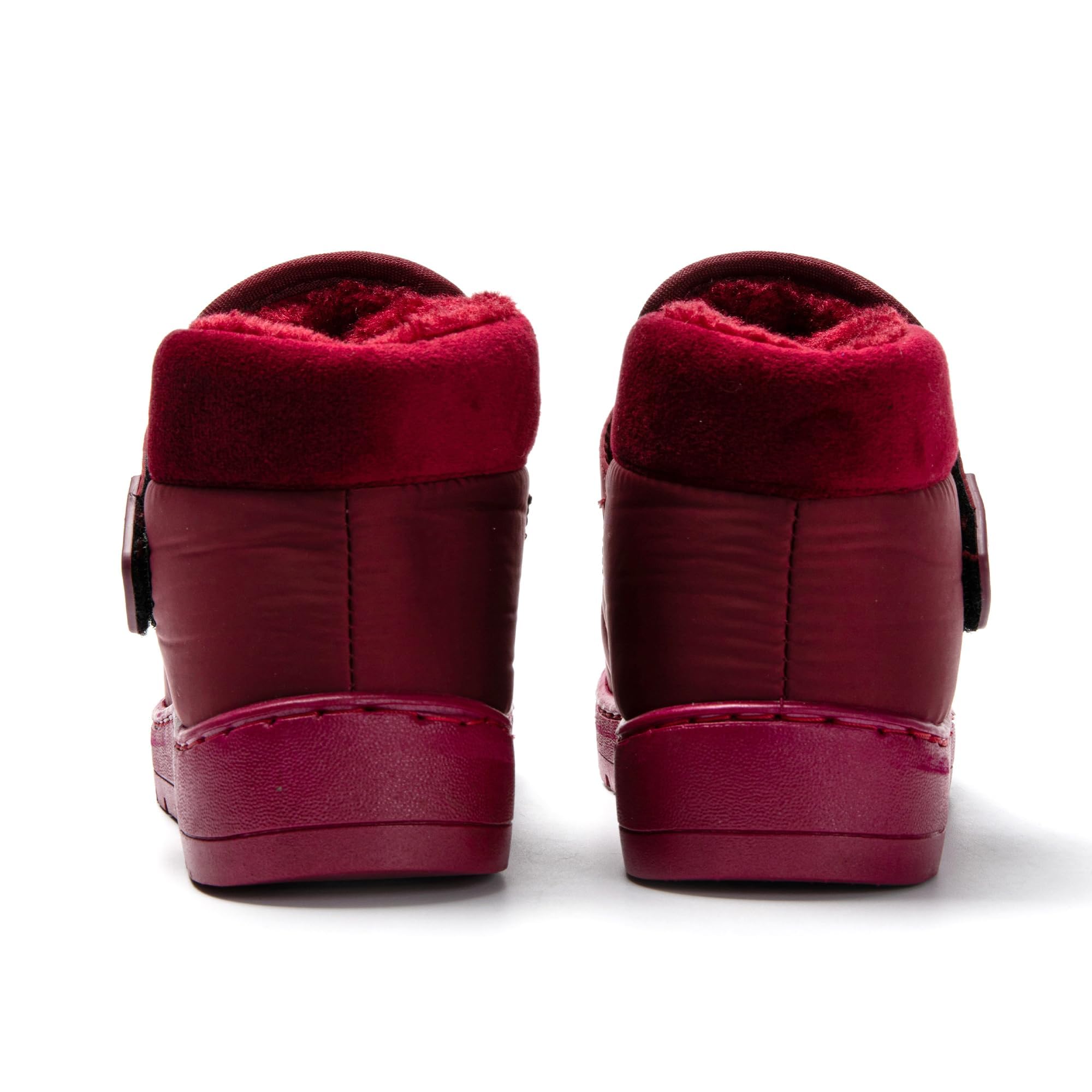 JOMIX Pantofole Donna Stivali Invernali Ciabatte Chiuse Calde da Casa Scarpe Mocassini da Inverno Babbucce Pelose Comode Chiusura a Strappo Regolabile