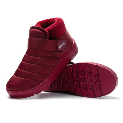 JOMIX Pantofole Donna Stivali Invernali Ciabatte Chiuse Calde da Casa Scarpe Mocassini da Inverno Babbucce Pelose Comode Chiusura a Strappo Regolabile