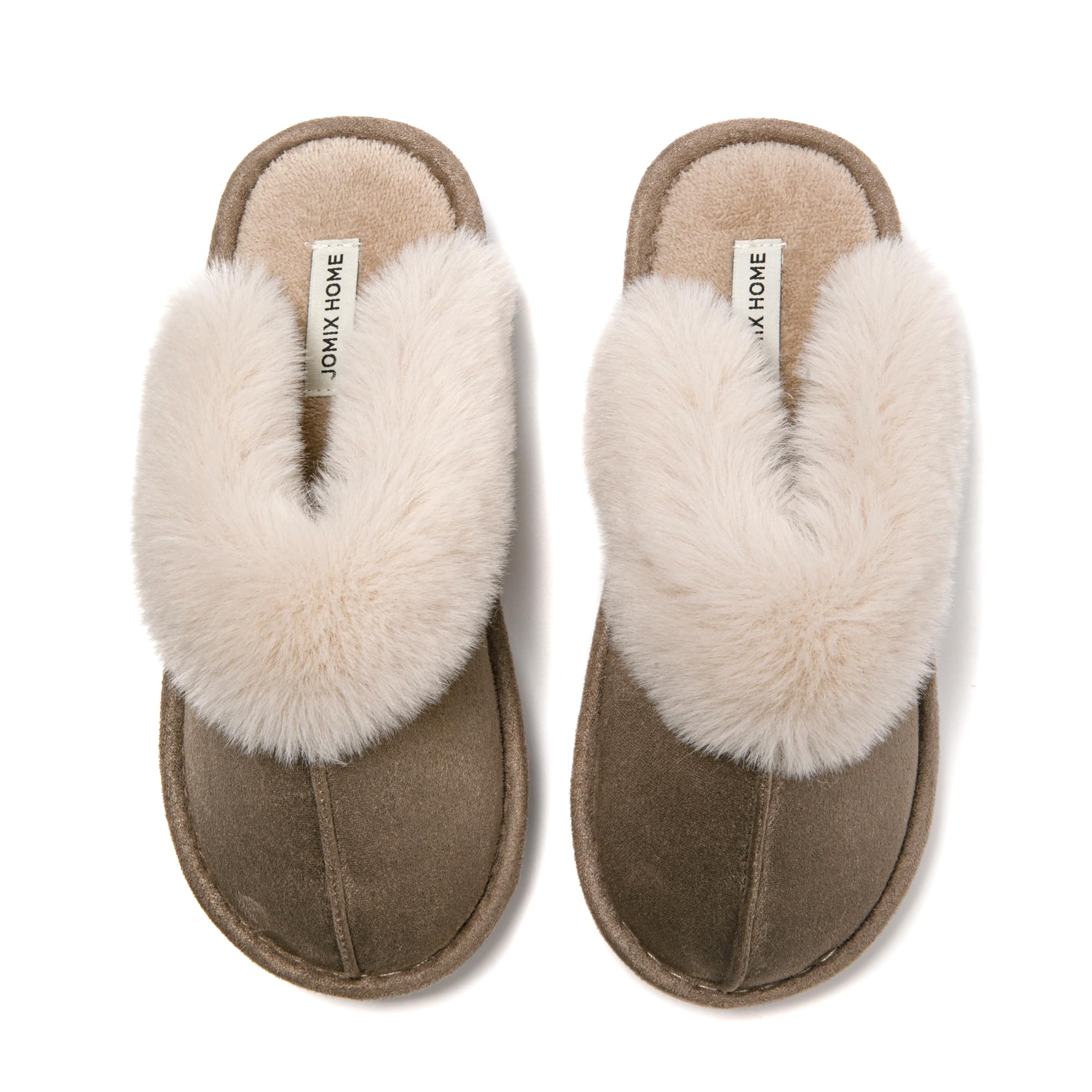 JOMIX Pantofole Invernali da Donna Morbide Ciabatte di Peluche per la Casa Calde e Confortevoli Suola Antiscivolo WIS255223