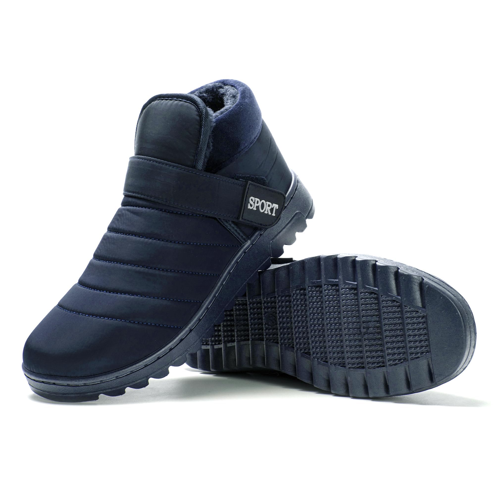 JOMIX Pantofole Stivali Invernali Uomo Ciabatte Chiuse Calde da Casa Scarpe Mocassini da Inverno Babbucce Pelose Comode