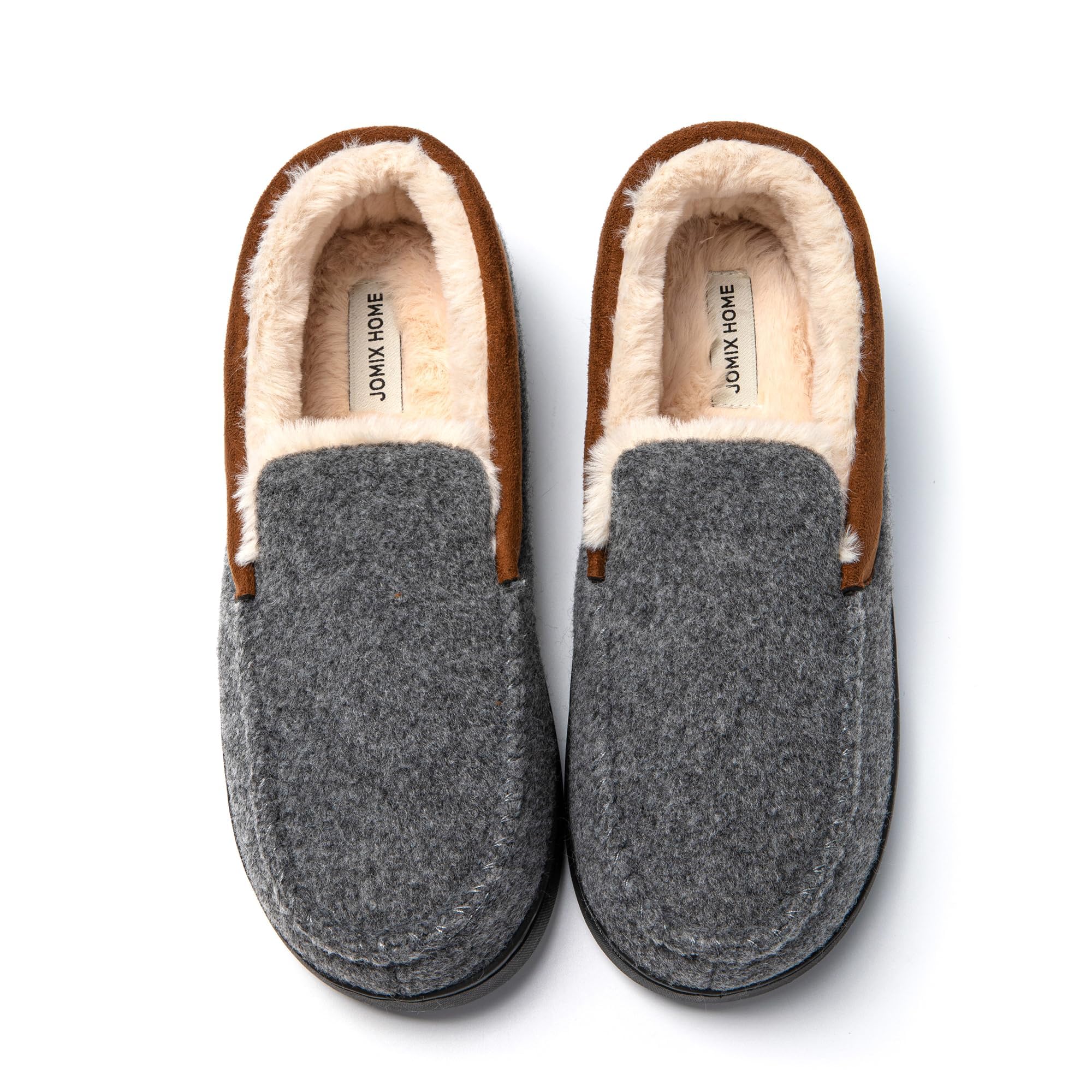 JOMIX Pantofole Uomo Invernali da Casa Ciabatte Pelose Morbide Mocassini Calde Comode da Inverno