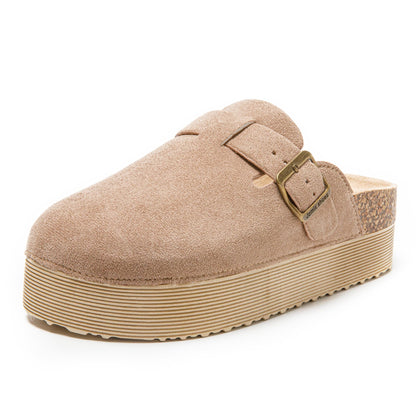 JOMIX Pantoletten Damen Clogs Hausschuhe Rutschfester Slippers Bequeme Kork Fußbett Gartenschuhe mit Verstellbar Schnalle