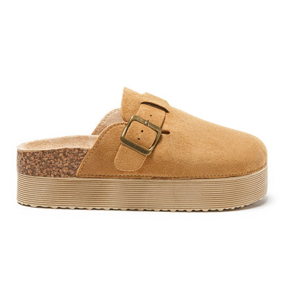 JOMIX Pantoletten Damen Clogs Hausschuhe Rutschfester Slippers Bequeme Kork Fußbett Gartenschuhe mit Verstellbar Schnalle