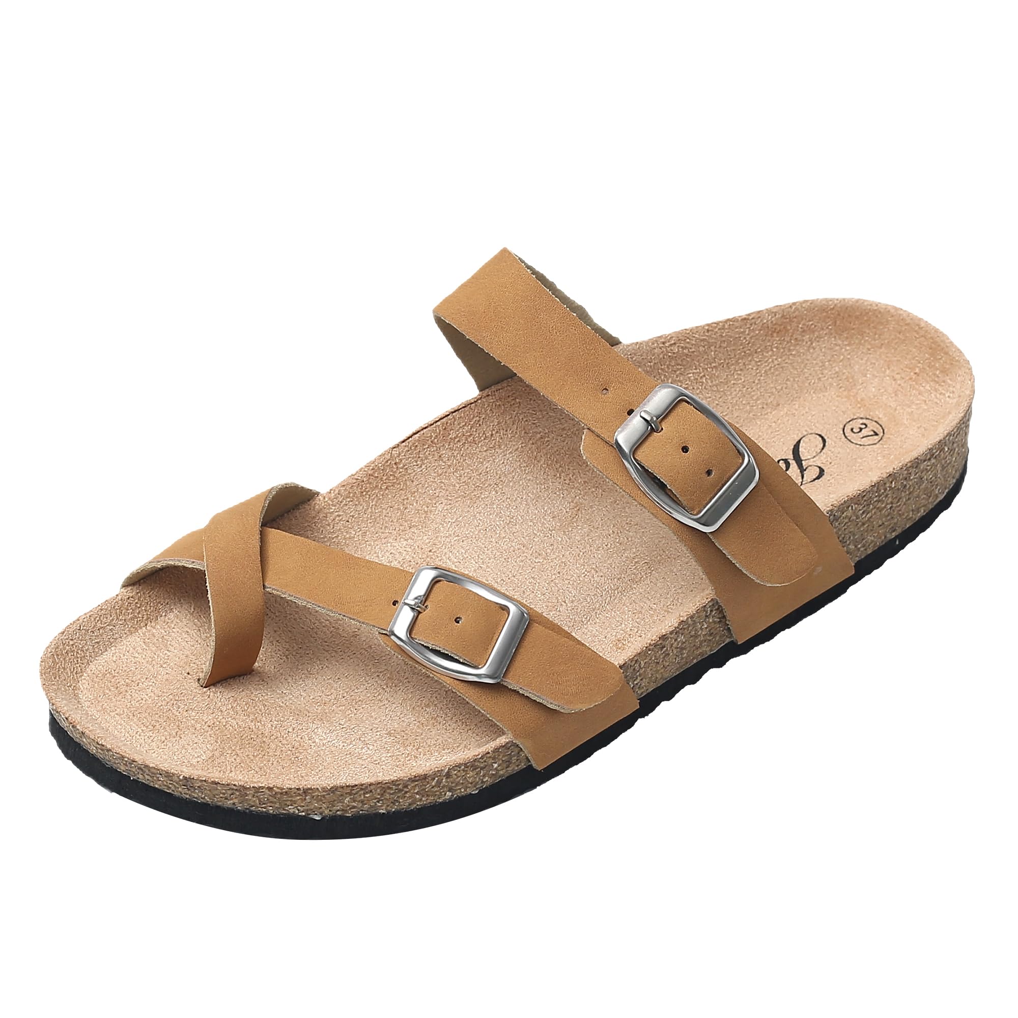 JOMIX Pantoletten Damen Geschlossen Hausschuhe mit Kork Fußbett Rutschfeste Gartenschuhe Clogs