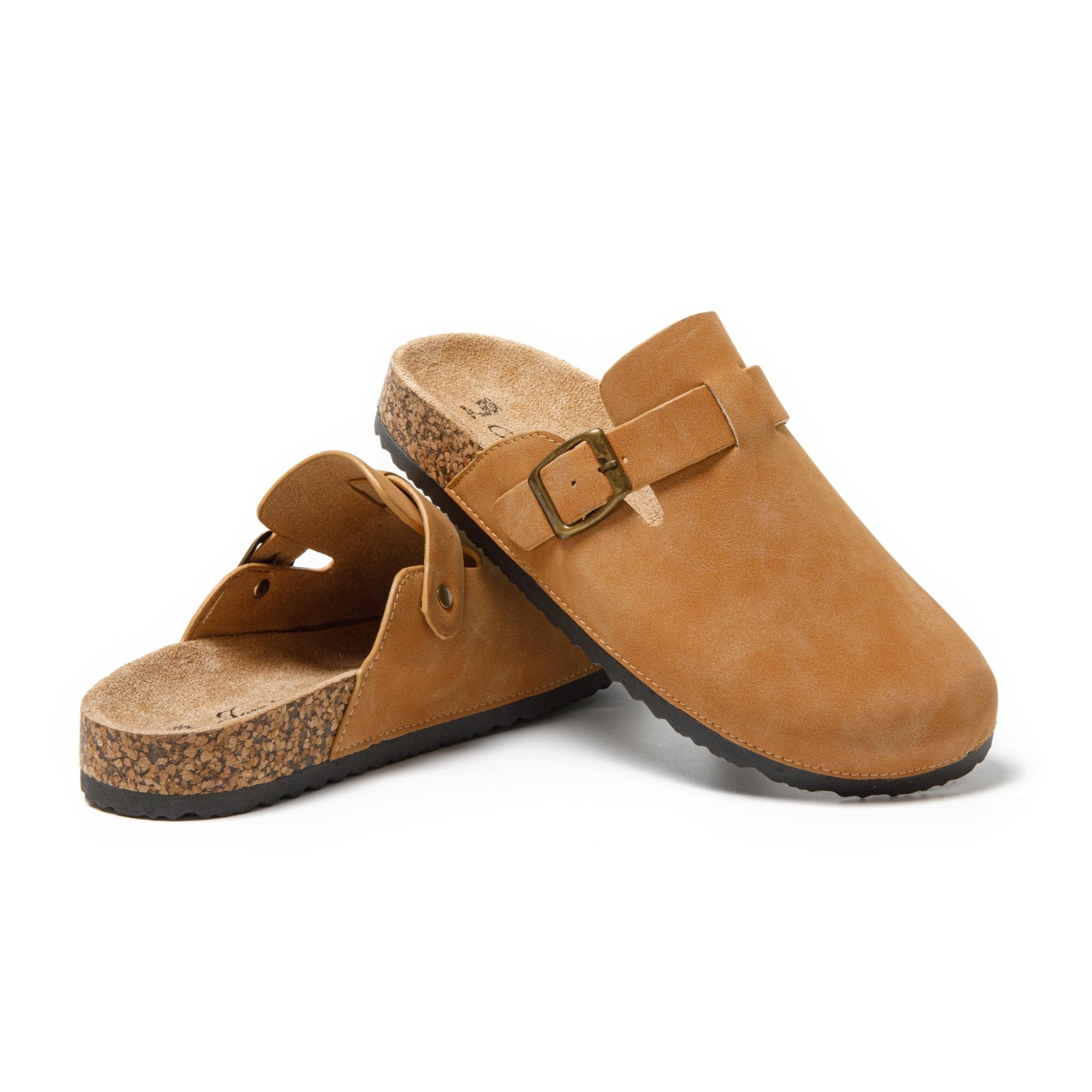 JOMIX Pantoletten Damen Geschlossen Hausschuhe mit Kork Fußbett Rutschfeste Gartenschuhe Clogs