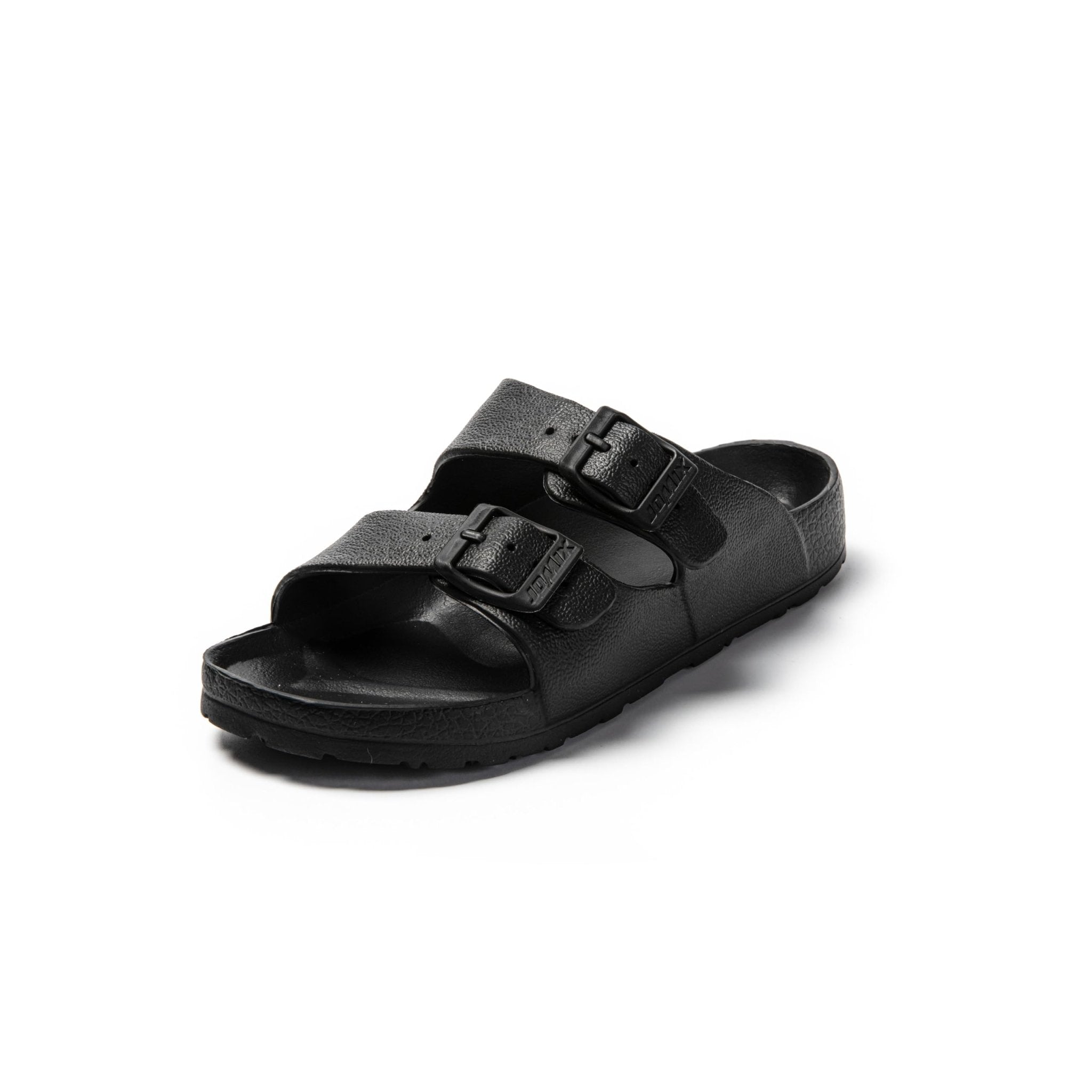 JOMIX Pantoletten Damen Sommer Badeschuhe mit Fussbett Flache Bunte Rutschfest Badelatschen Meer Pool Strand Schwimmen Schnalle Schlappen