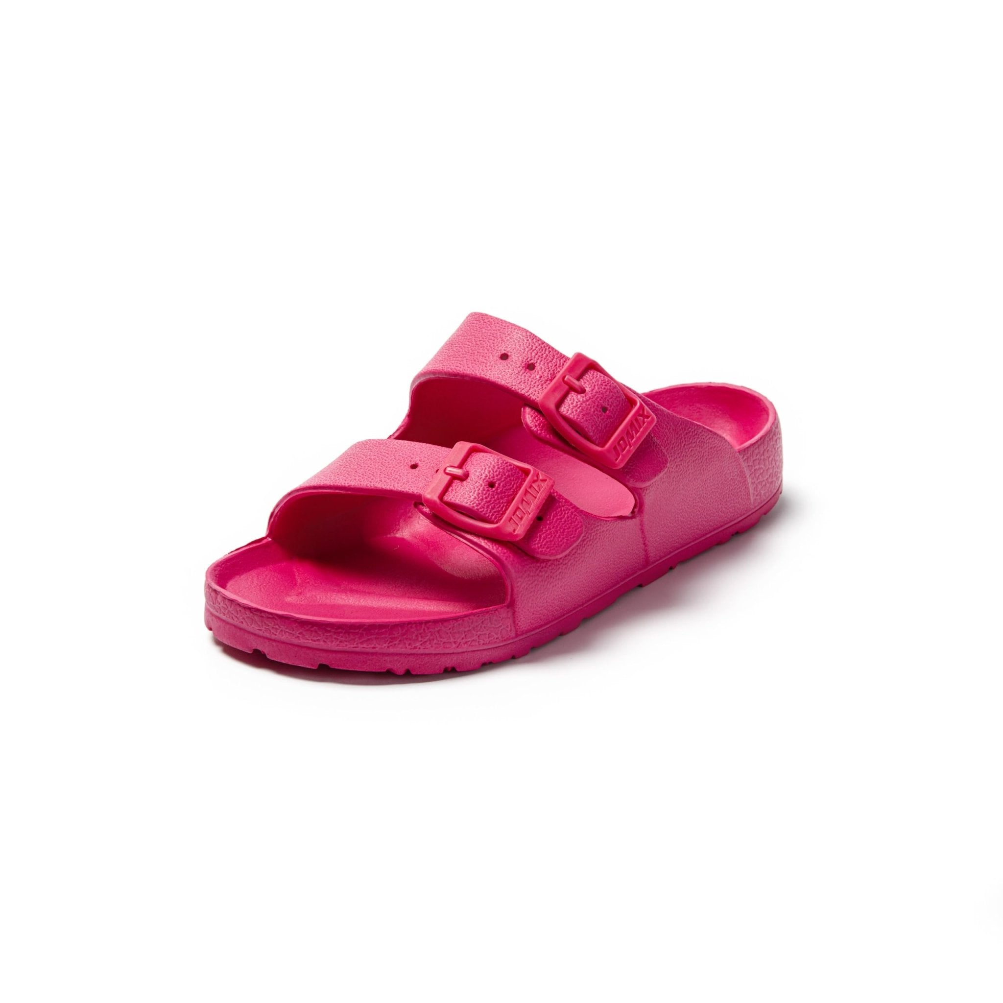 JOMIX Pantoletten Damen Sommer Badeschuhe mit Fussbett Flache Bunte Rutschfest Badelatschen Meer Pool Strand Schwimmen Schnalle Schlappen