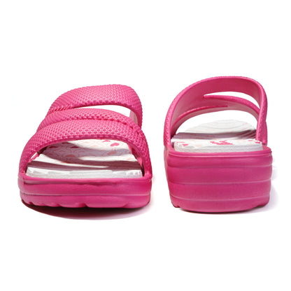 JOMIX Pantoletten Damen Sommer Bunte Badeschuhe mit Fussbett Flache Rutschfest Badelatschen Meer Pool Strand Schwimmen Schnalle Schlappen