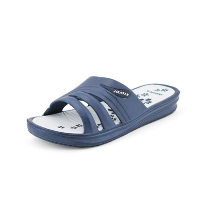 JOMIX Pantoletten Damen Sommer Bunte Badeschuhe mit Fussbett Flache Rutschfest Badelatschen Meer Pool Strand Schwimmen Schnalle Schlappen