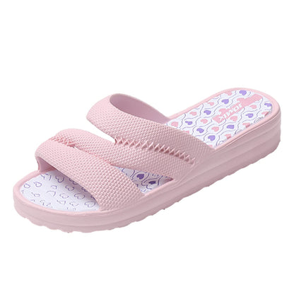 JOMIX Pantoletten Damen Sommer Bunte Badeschuhe mit Fussbett Flache Rutschfest Badelatschen Meer Pool Strand Schwimmen Schnalle Schlappen