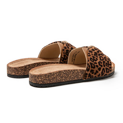 JOMIX Pantoletten Damen Sommer Kork Clogs Fliege Strandsandalen Sommerschuhe Bequeme Strand Sandalen