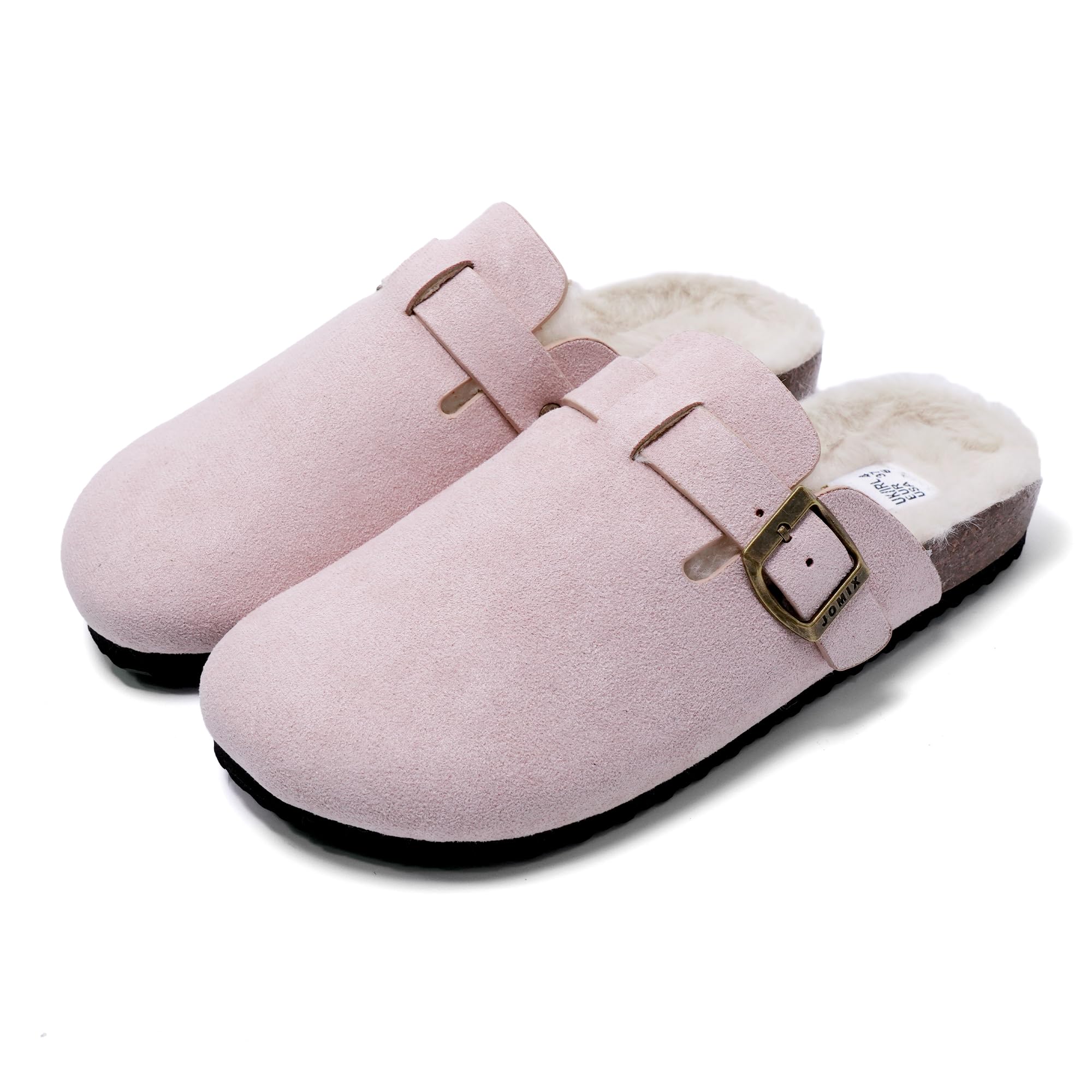 JOMIX Pantoletten Damen Winter Geschlossen Plüsch Gefüttert Hausschuhe Rutschfeste Clogs Gartenschuhe