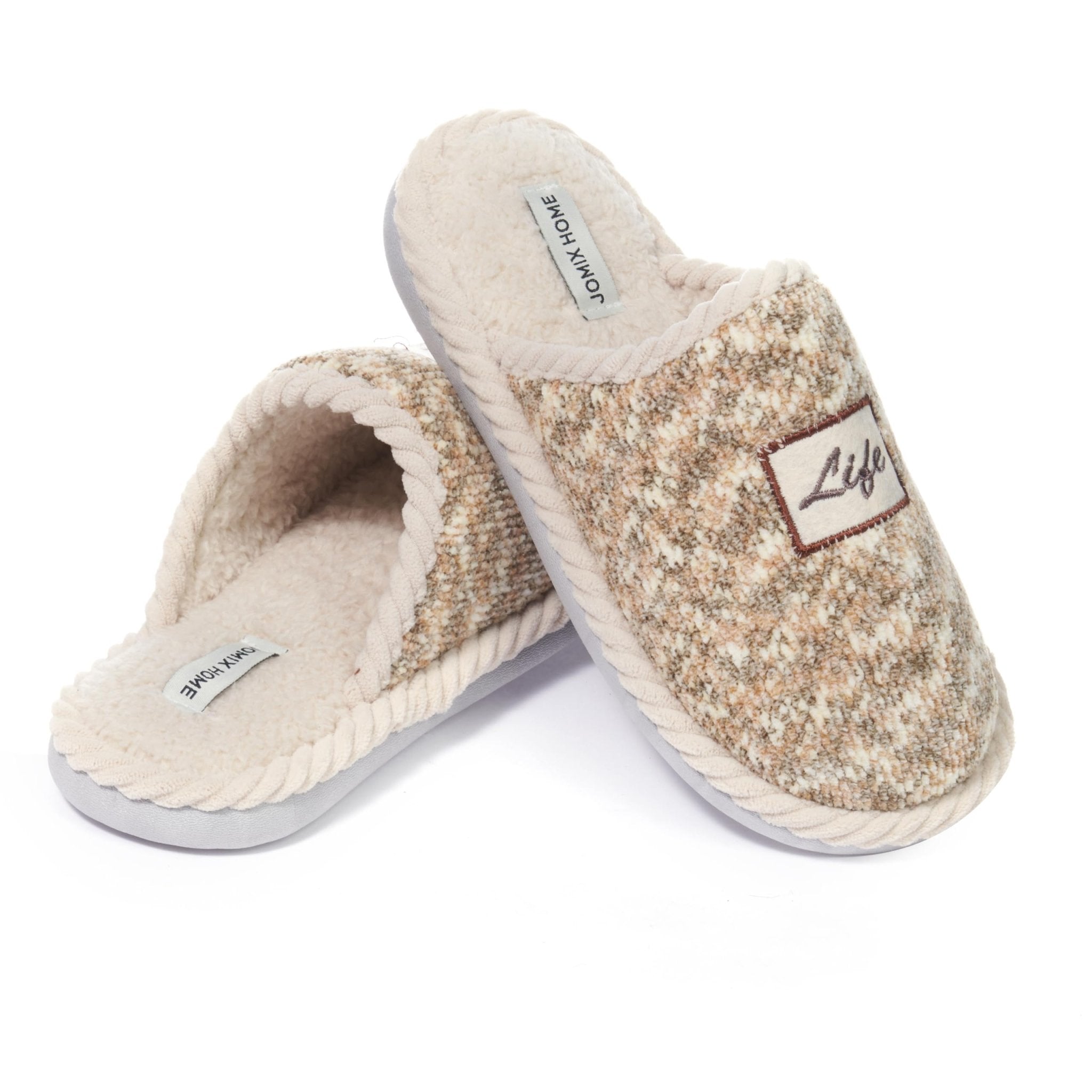 JOMIX Pantuflas de invierno para mujer, cómodas, cálidas, Slip On Indoor Slipper