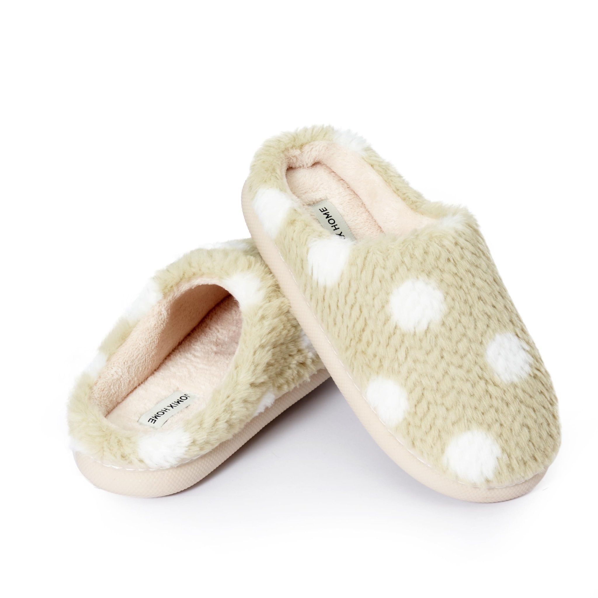 JOMIX Pantuflas de invierno para mujer, cómodas, chanclas cálidas para casa
