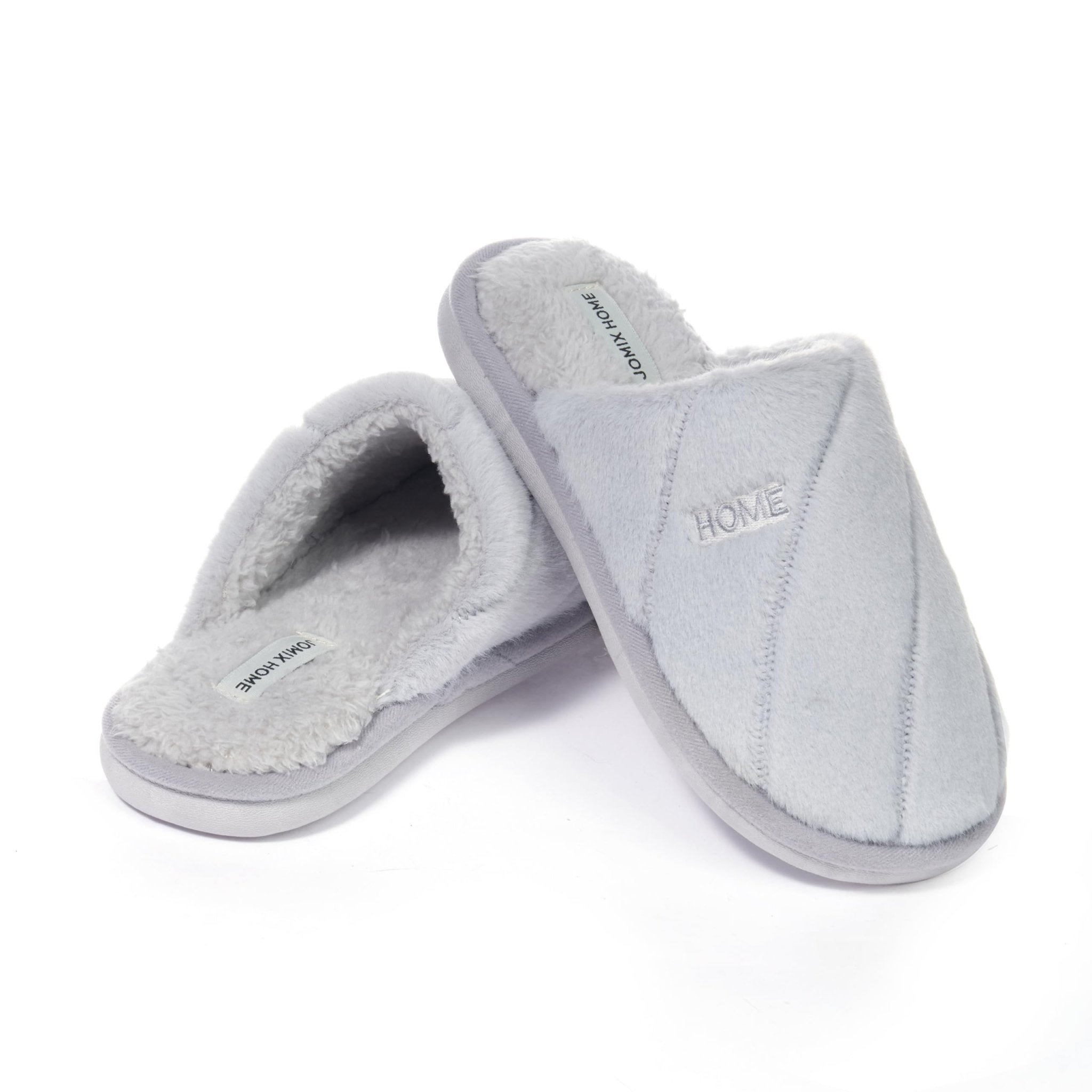 JOMIX Pantuflas de invierno para mujer, suaves zapatillas cálidas, zapatillas de casa