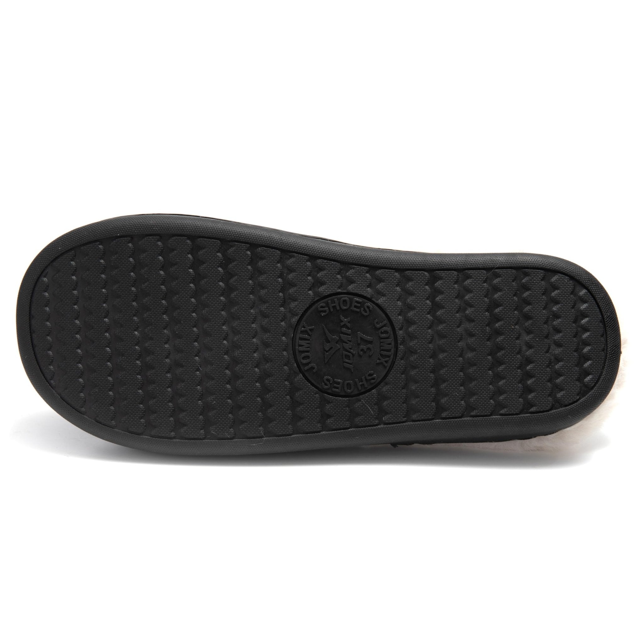 JOMIX Pantuflas de invierno para mujer, suaves zapatillas peludas para casa