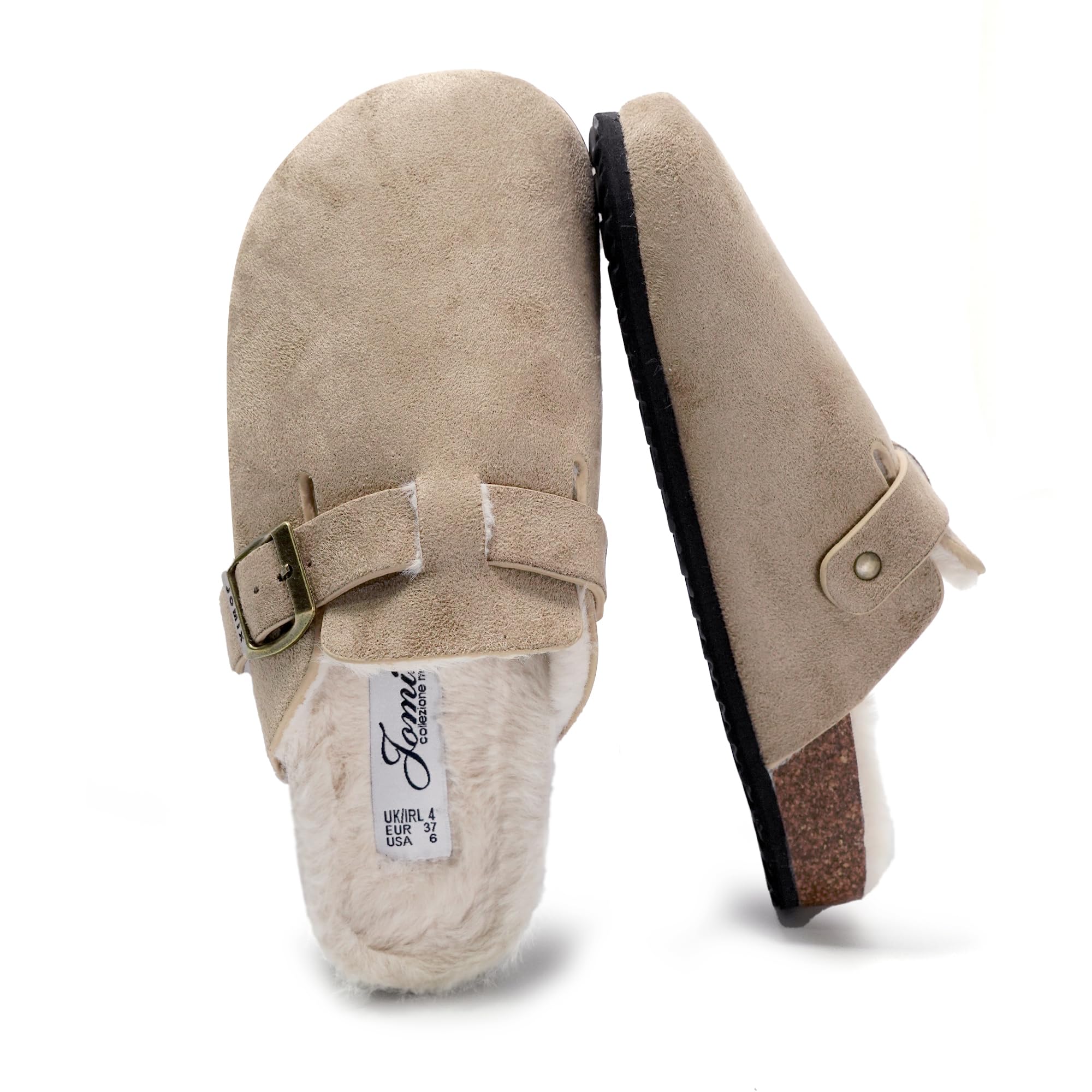 JOMIX Sabot Donna Eleganti Punta Chiusa Sottopiede Peloso