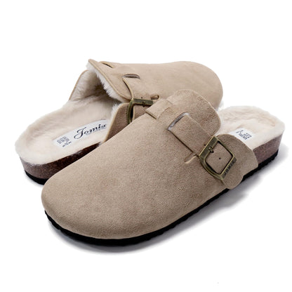 JOMIX Sabot Donna Eleganti Punta Chiusa Sottopiede Peloso