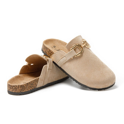 JOMIX Sabot Donna Eleganti Punta Chiusa Suola Sughero