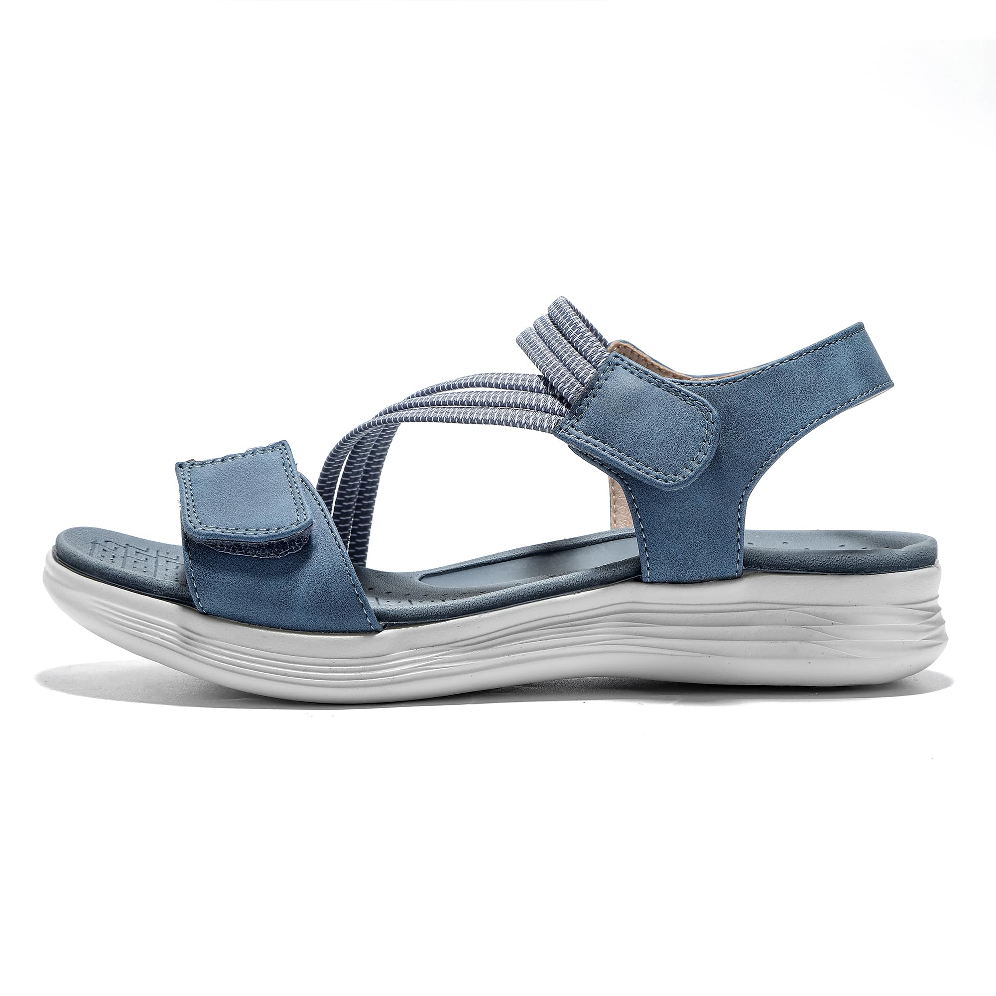 JOMIX Sandalen Damen mit Klettverschluss Sandals Bequem Strandschuhe Sommer Sandalette