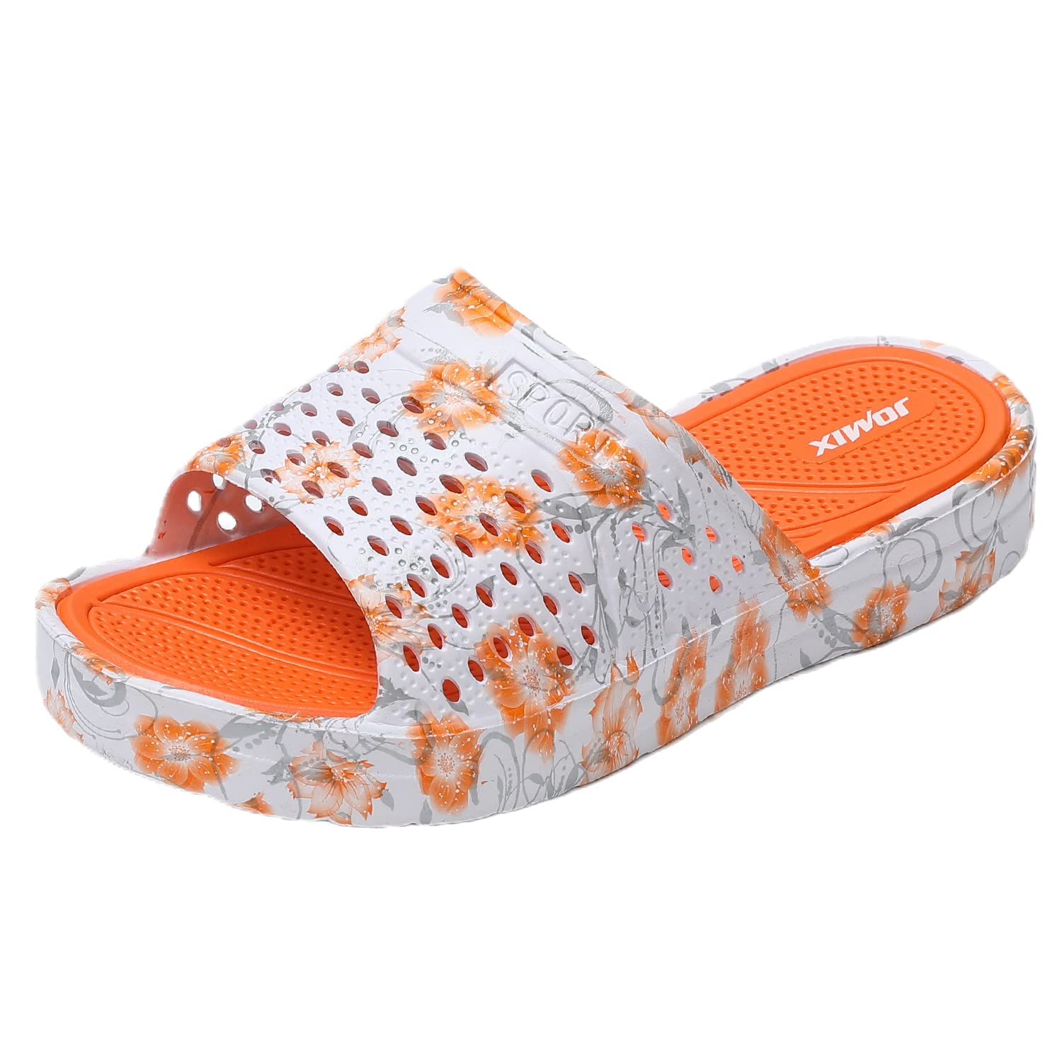 JOMIX Sandalen Damen Sommer Flip Flops Damen Elegant Keilabsatz Sandaletten Zehentrenner Kuntleder Weiche Kork Fußbett