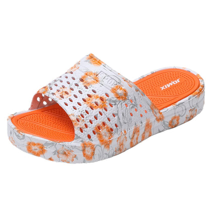 JOMIX Sandalen Damen Sommer Flip Flops Damen Elegant Keilabsatz Sandaletten Zehentrenner Kuntleder Weiche Kork Fußbett