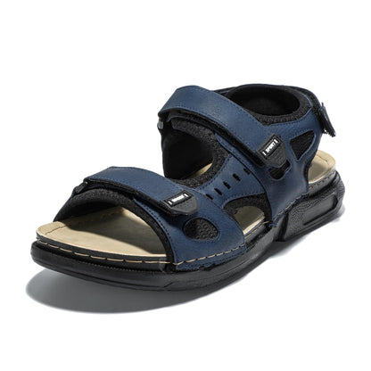 JOMIX Sandalen Herren mit Klettverschluss Türkei Pantoletten Sommerschuhe Flach Pantoffeln Rutschfest Schlappen