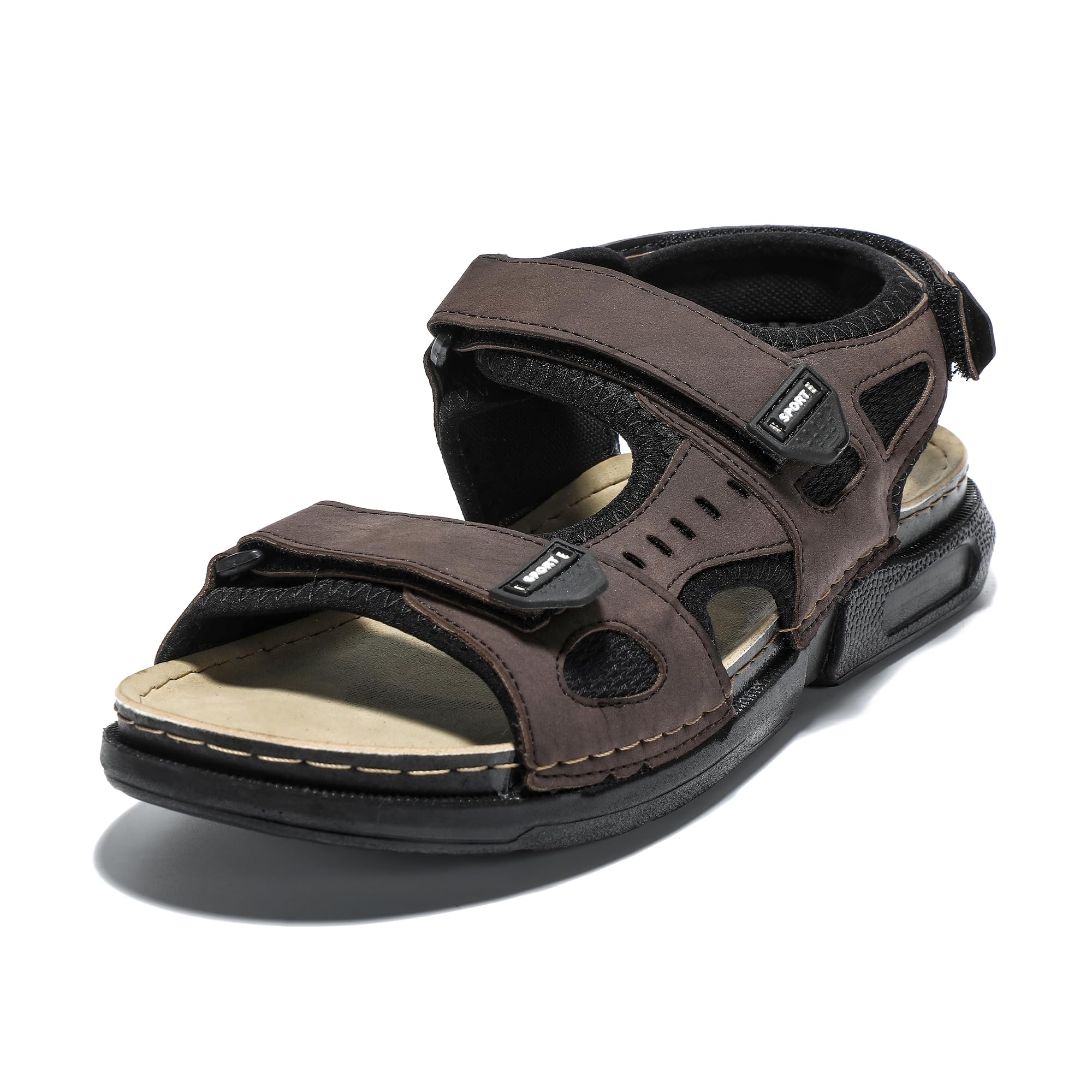 JOMIX Sandalen Herren mit Klettverschluss Türkei Pantoletten Sommerschuhe Flach Pantoffeln Rutschfest Schlappen