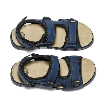 JOMIX Sandalen Herren mit Klettverschluss Türkei Pantoletten Sommerschuhe Flach Pantoffeln Rutschfest Schlappen