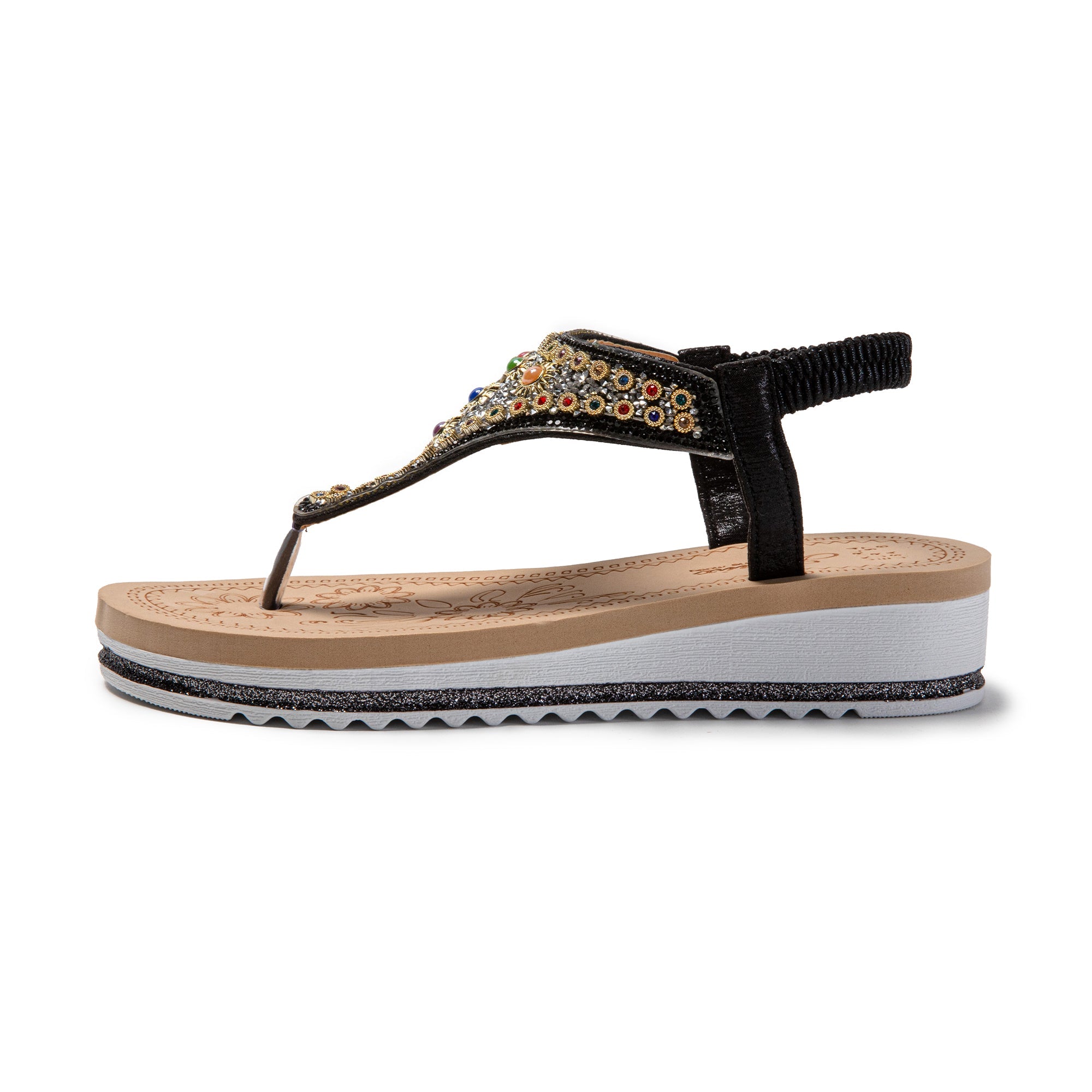 JOMIX Sandali Donna Estive Comode infradito da Spiaggia con Strass SD9019