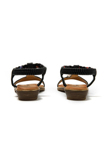 JOMIX Sandali Donna Estive Eleganti Sandali Bassi Comodi con Strass SD9433 SD9434