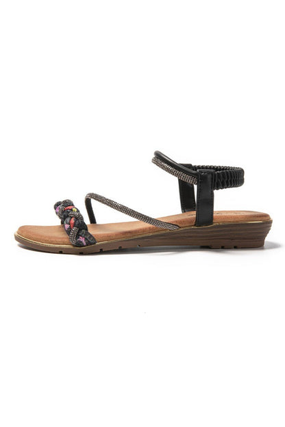 JOMIX Sandali Donna Estive Eleganti Sandali Bassi Comodi con Strass SD9433 SD9434