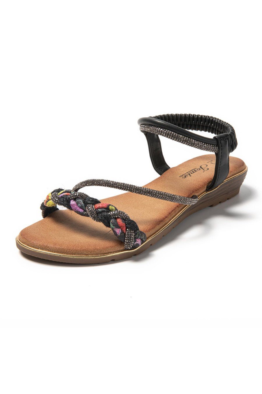 JOMIX Sandali Donna Estive Eleganti Sandali Bassi Comodi con Strass SD9433 SD9434