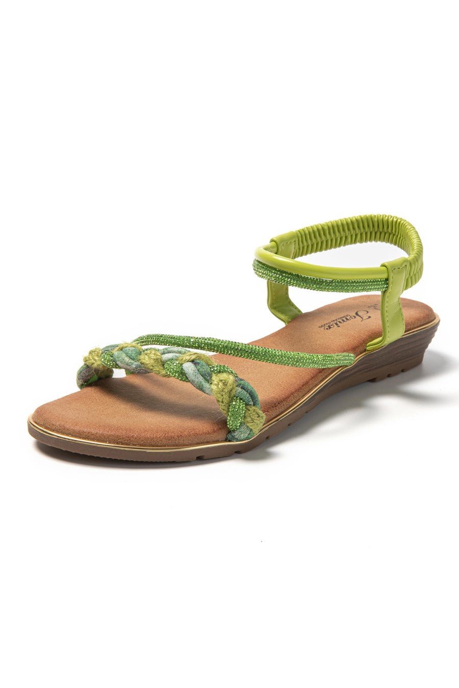 JOMIX Sandali Donna Estive Eleganti Sandali Bassi Comodi con Strass SD9433 SD9434