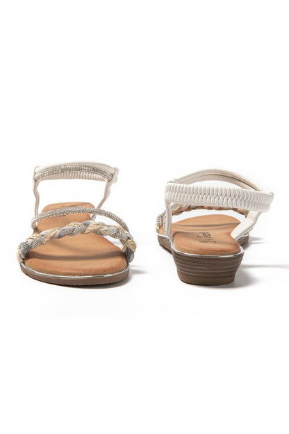 JOMIX Sandali Donna Estive Eleganti Sandali Bassi Comodi con Strass SD9433 SD9434