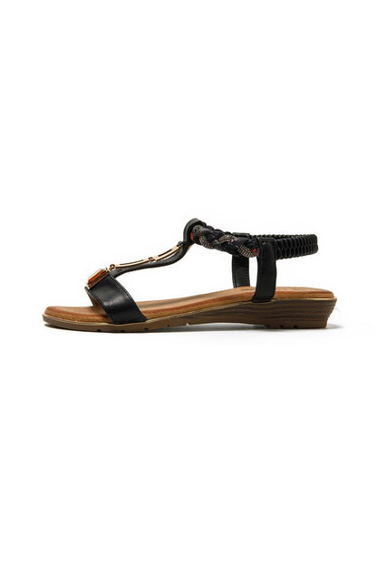 JOMIX Sandali Donna Estive Eleganti Sandali Bassi Comodi con Strass SD9433 SD9434