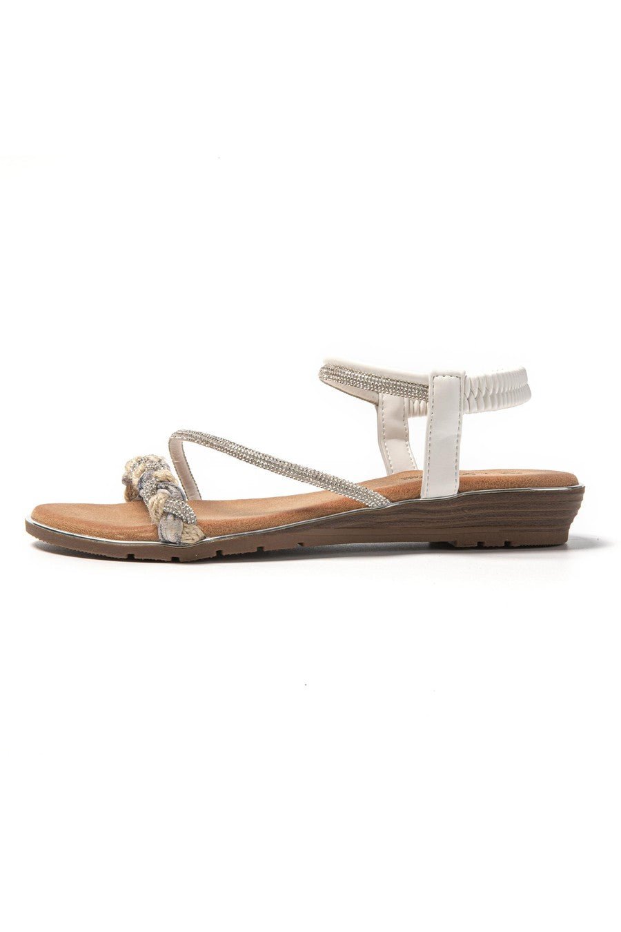 JOMIX Sandali Donna Estive Eleganti Sandali Bassi Comodi con Strass SD9433 SD9434